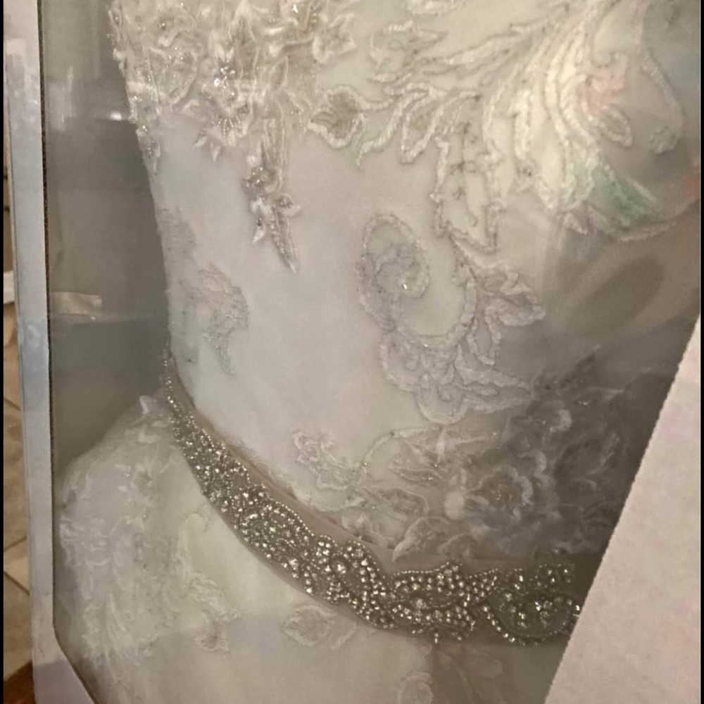 Ivory Oleg Cassini Tea-Length Wedding Dress